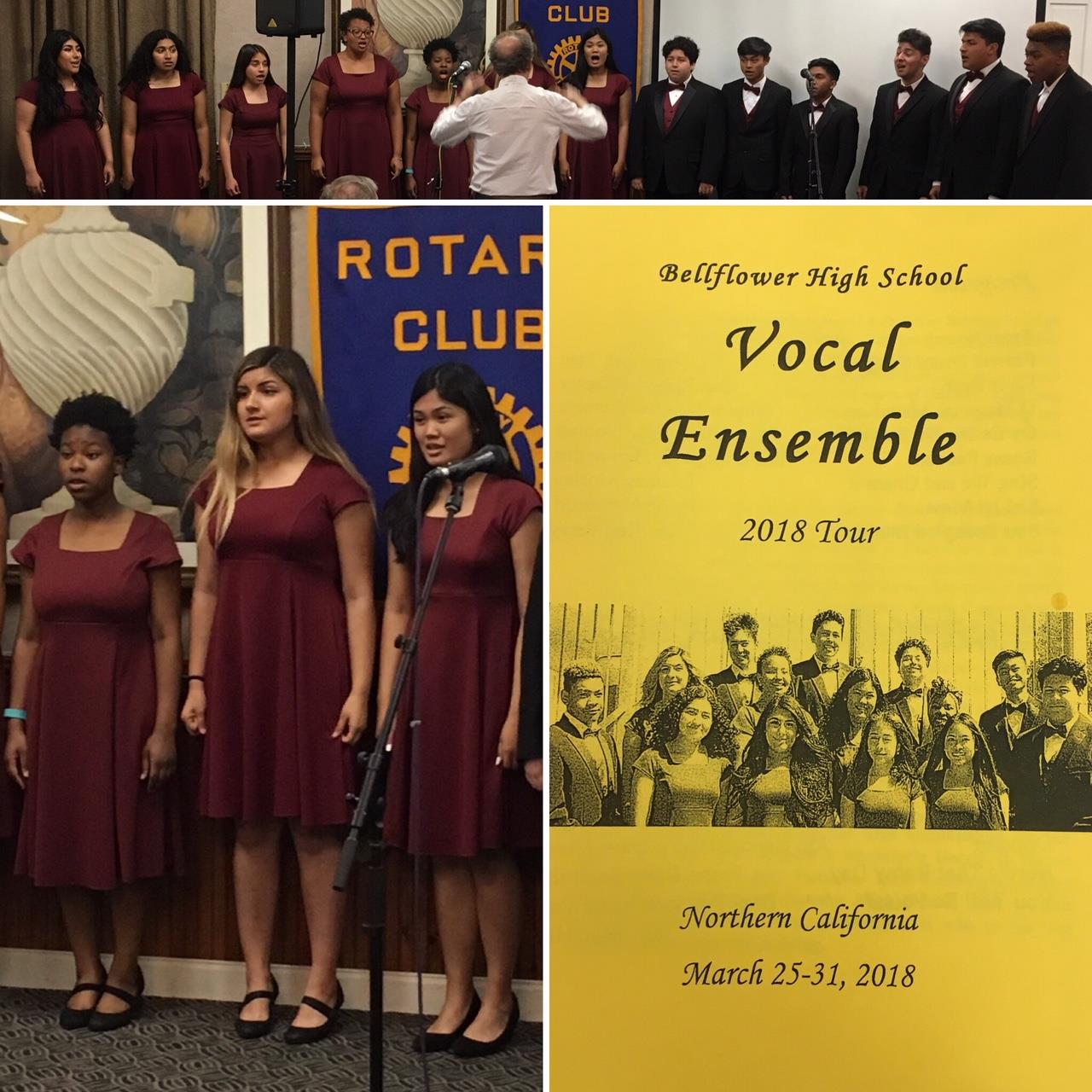 Bellflower High School Vocal Ensemble Rotary Club of Cambria